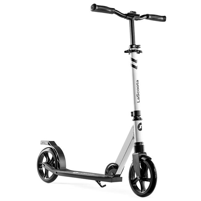 LaScoota Professional Scooter for Ages 6+, Teens & Adults I Lightweight & Big Sturdy Wheels for Kids, Teen and Adults. A Foldable Kick Scooter for Indoor & Outdoor Fun. Great Gift & Toy. Up to 220 lbs